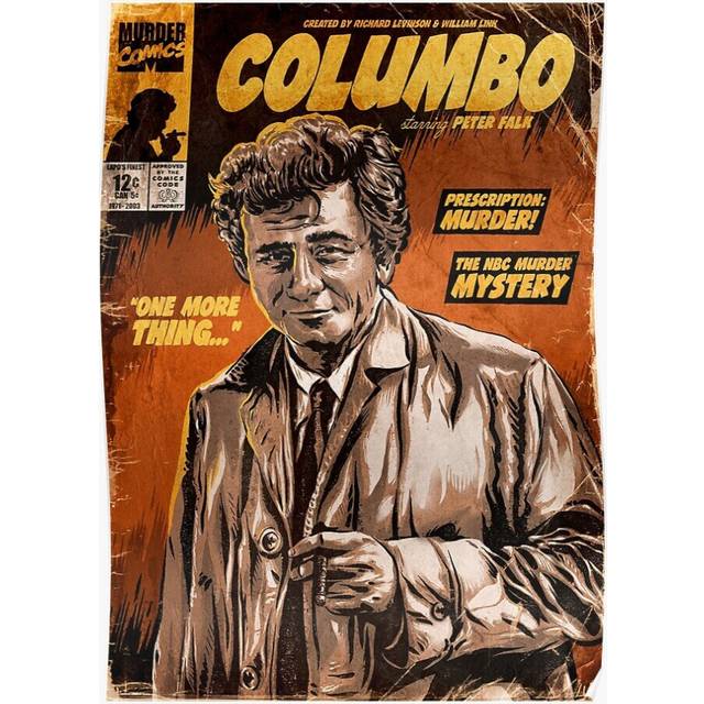 Posters Columbo TV Show Comic 16x20 inch or 20x20 inch Wall Art Soccer Print