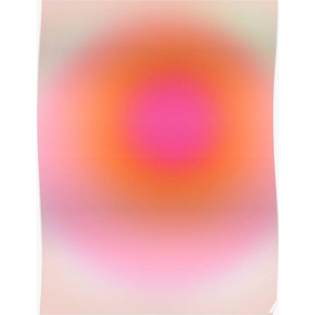 Posters Pink And Orange Gradient Cute Aura Aesthetic 16x20 inch or 20x20 inch Wall Art Soccer Print