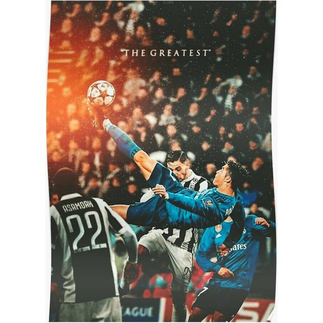Posters Ronaldo Bicycle Kick Skills Greatest Gifts Top Items 16x20 inch or 20x20 inch Wall Art Soccer Print