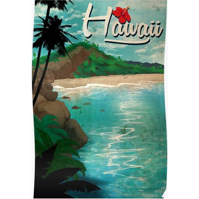 Posters Maui Hawaii Travel Art 16x20 inch or 20x20 inch Wall Art Soccer Print