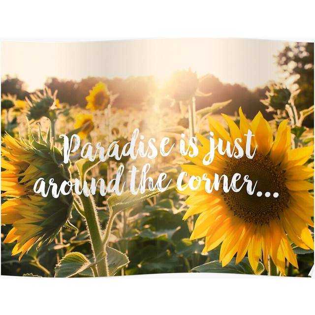Posters Paradise is Just Around the Corner 16x20 inch or 20x20 inch Wall Art Soccer Print