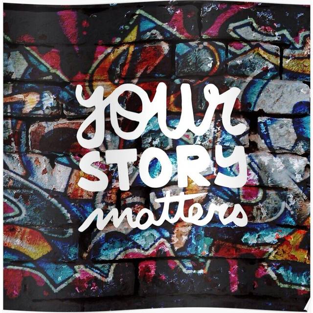 Posters colorful hip hop grunge your story matters graffiti 16x20 inch or 20x20 inch Wall Art Soccer Print