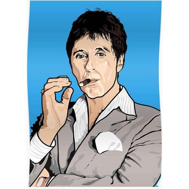 Posters Al Pacinoace Pop Art 16x20 inch or 20x20 inch Wall Art Soccer Print