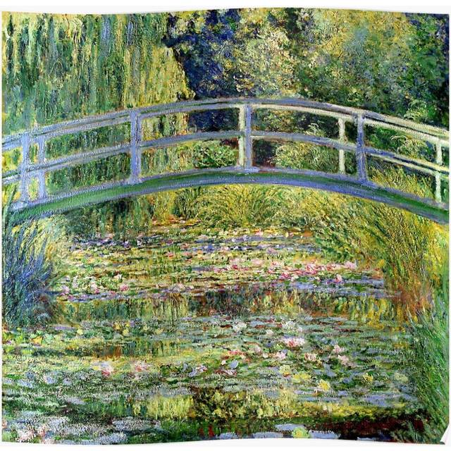 Posters The Water-Lily Pond by Monet 16x20 inch or 20x20 inch Wall Art Soccer Print