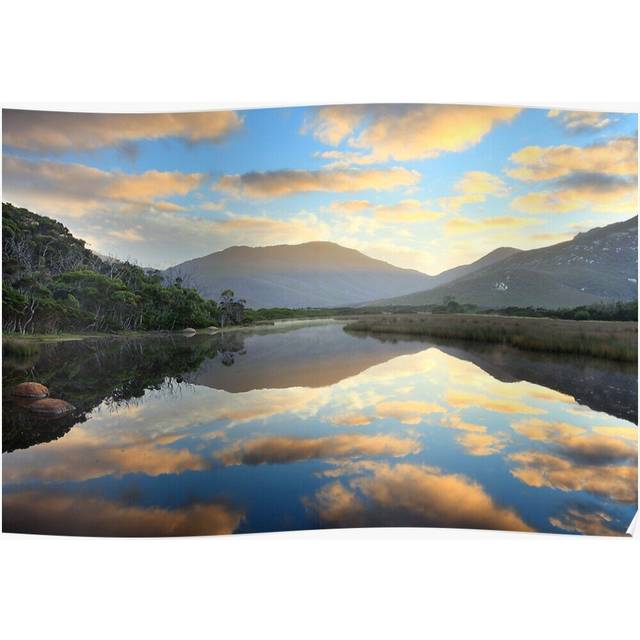 Posters Tidal River Awakens, Wilsons Promontory, Victoria, Australia 16x20 inch or 20x20 inch Wall Art Soccer Print
