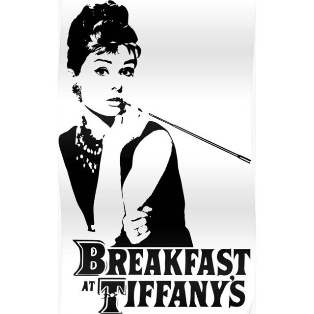 Posters Audrey Hepburn - Breakfast at Tiffanys 16x20 inch or 20x20 inch Wall Art Soccer Print
