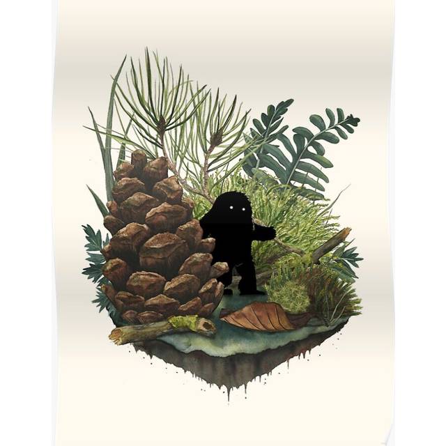 Posters Tiny Sasquatch 16x20 inch or 20x20 inch Wall Art Soccer Print