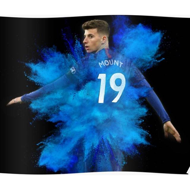 Posters mason mount color splash art wallpaper t-shirt 16x20 inch or 20x20 inch Wall Art Soccer Print