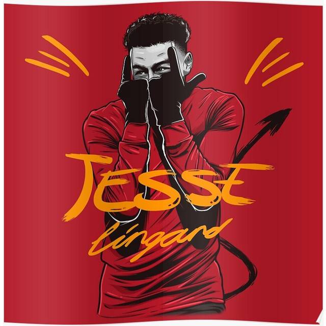Posters Lingard Art Drawing 16x20 inch or 20x20 inch Wall Art Soccer Print
