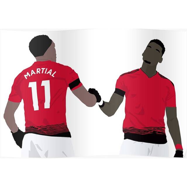 Posters Paul Pogba Anthony Martial French Connection 16x20 inch or 20x20 inch Wall Art Soccer Print