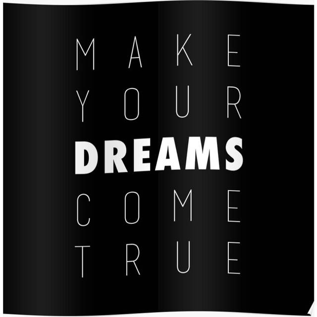 Posters Make Your Dreams Come True 16x20 inch or 20x20 inch Wall Art Soccer Print