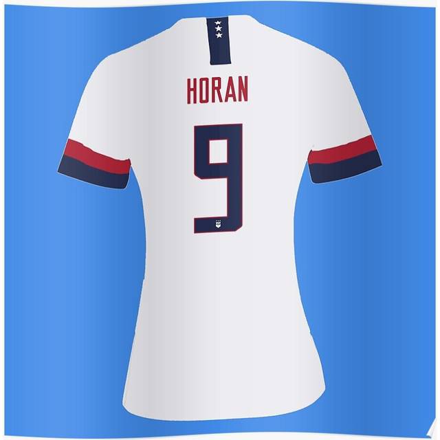 Posters USA Horan - #9 Jersey 16x20 inch or 20x20 inch Wall Art Soccer Print