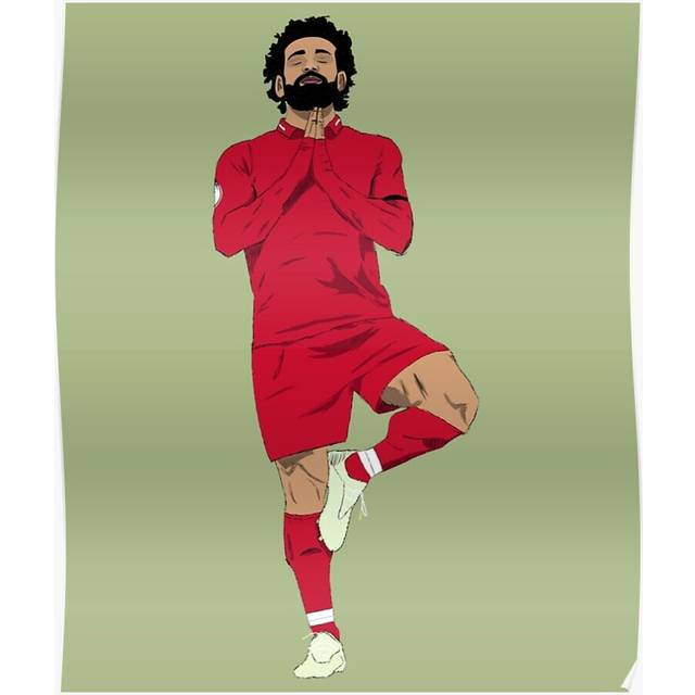 Posters Mohamed Salah Yoga Goal Celebration 16x20 inch or 20x20 inch Wall Art Soccer Print
