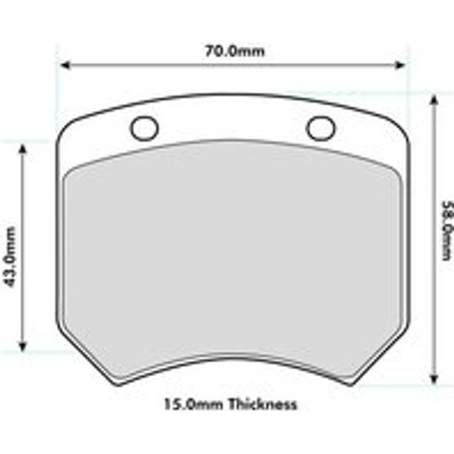 Brake pad set, disc brake FCP825H Ferodo Racing FCP825H
