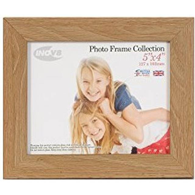 Lime Oak 5x4 Inch 10x12cm British Made Photo Frame Wood Effect with Glass Picture Frame