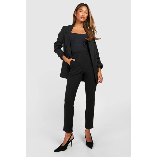 Womens Super Stretch Tapered Tailored Trouser - Black - 8, Black
