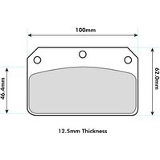 EBC Brakes RP-1 Brake Pads To Fit Wilwood Dynalite Centre Pin Caliper