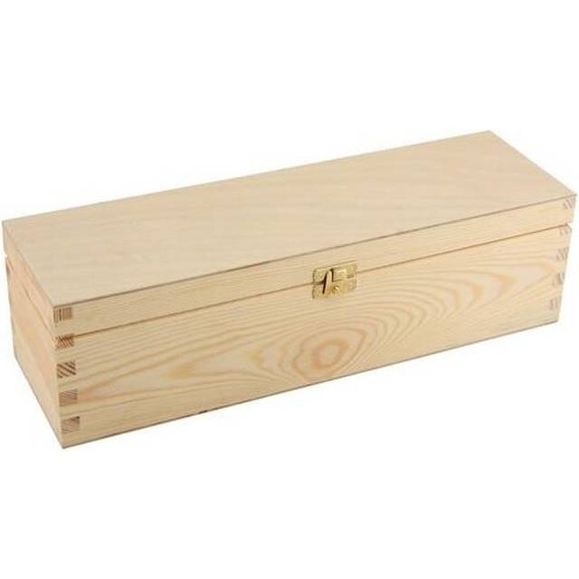 Pinewood Wine Box Hinged and Clasp