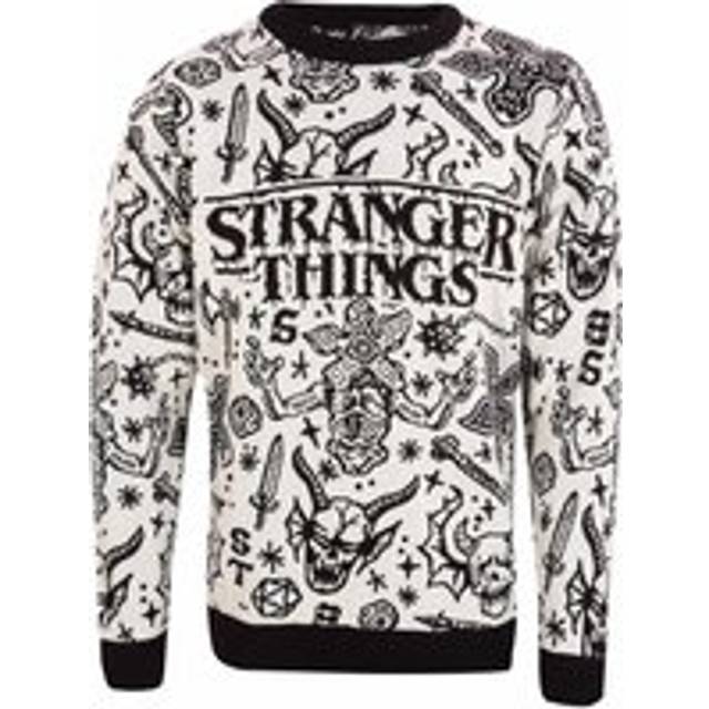 Collage Knitted Sweatshirt - White - XXL