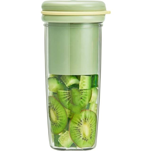 Portable Blender for Shakes and Smoothies , USB Rechargeable Blender, Strong Cutting Power with 4 Blades, 300ml Mini Juicer Cup for Sports(green)