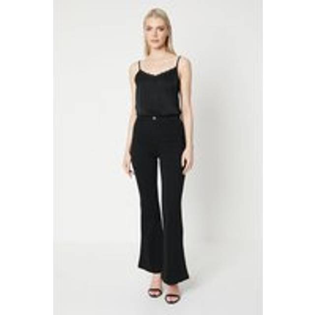 Debenhams Seam Detail Flare Jean In Black - black - 10