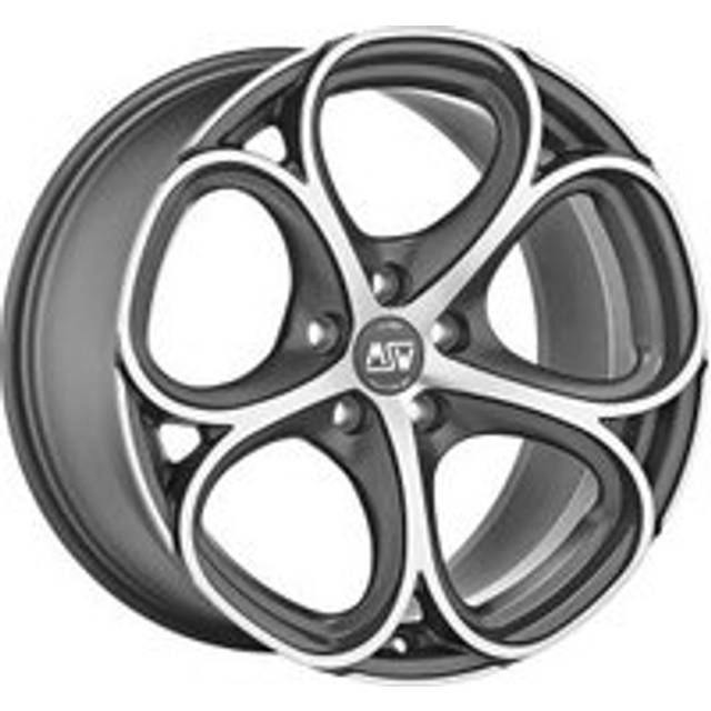 MSW 82 Alloy Wheels In Matt Gunmetal Full Polished Set Of 4 - 18x9 Inch ET34 5x120 PCD 72.56mm Centre Bore Matt Gun Metal Full Polished, Gunmetal