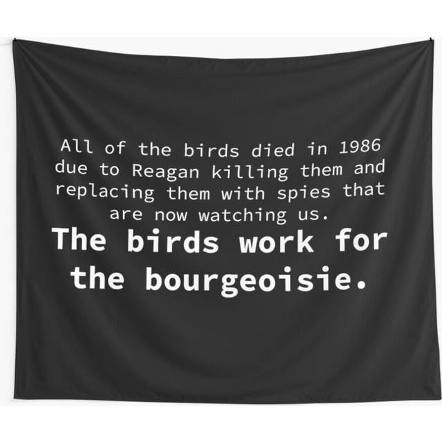 Tapestry 60x50inch The birds work for the bourgeoisie. Wall Hanging Art DÃ©cor Living Room