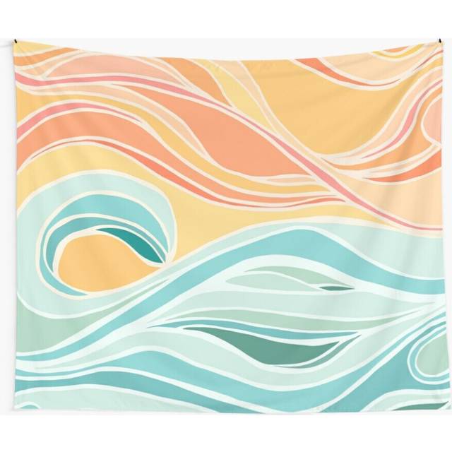 Tapestry 60x50inch Sky Sea Abstract Landscape Wall Hanging Art DÃ©cor Living Room