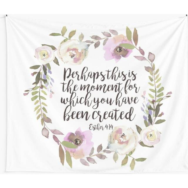 Tapestry 60x50inch Christian Quote - Esther 4:14 Wall Hanging Art DÃ©cor Living Room