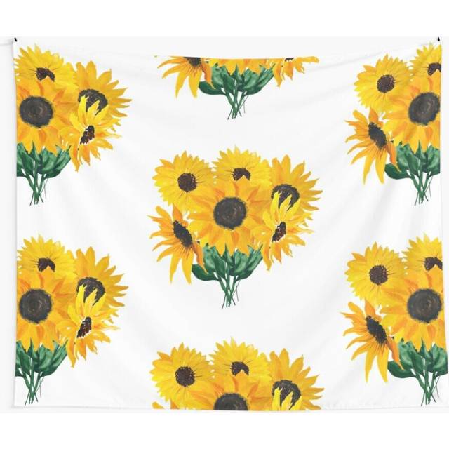 Tapestry 60x50inch Painted sunflower bouquet Wall Hanging Art DÃ©cor Living Room