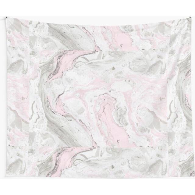 Tapestry 60x50inch Pink and Gray Marble Print Wall Hanging Art DÃ©cor Living Room