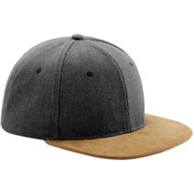 (One Size, Vintage Black) Beechfield Faux Suede Baseball Cap