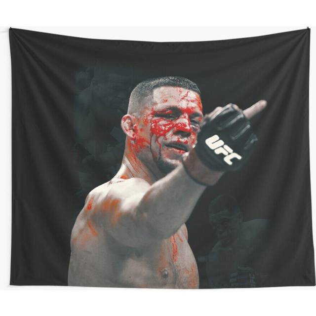 Tapestry 60x50inch Nate Diaz UFC Middle Finger Nate Diaz Flip The Bird Nate Diaz Wall Hanging Art DÃ©cor Living Room