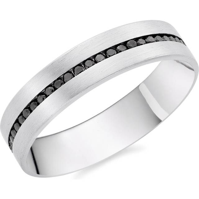 Platinum Black Diamond Men’s Wedding Ring