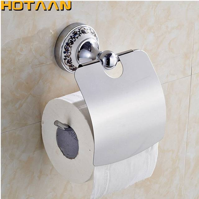 Wall Mounted Toilet Paper Holder Bathroom Stainless Steel Roll Paper Holders With Cover Chrome Bathroom hardware