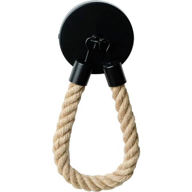 1PC Black Hemp Toilet Paper Holder Vintage Hanging Rope Toilet Roll Holder Home Bathroom Paper Towel Holder Bathroom Accessories