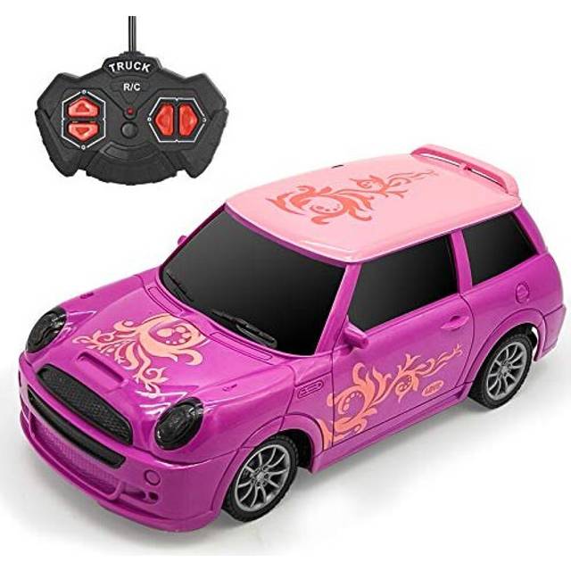 Remote Control Car for Girls- Rc Car Pink Purple Princess Style Racing Car Vehicle with Lighting Remote Control Cars for Kids Age 3 4 5 6 7 8-12