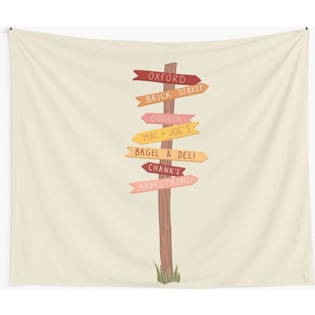 Tapestry 60x50inch Miami University Sign Post Wall Hanging Art DÃ©cor Living Room