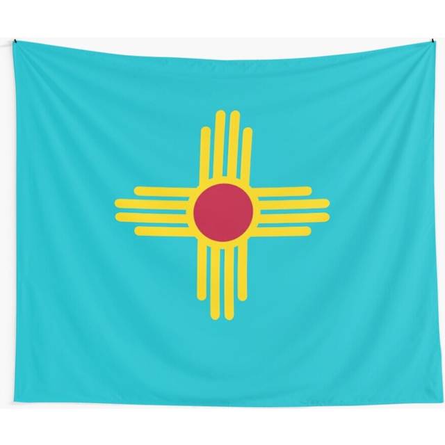 Tapestry 60x50inch New Mexico Flag in Turquoise Wall Hanging Art DÃ©cor Living Room