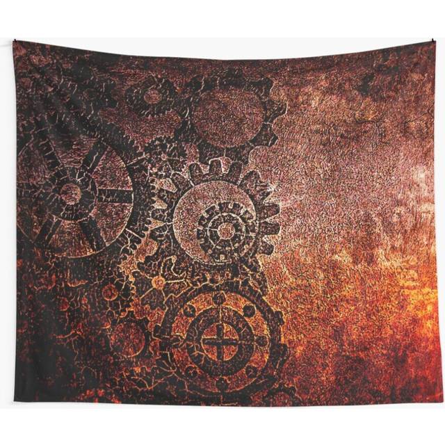 Tapestry 60x50inch Steampunk Cogwheels Rustic Earth Wall Hanging Art DÃ©cor Living Room