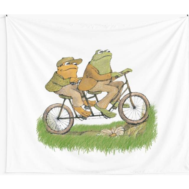 Tapestry 60x50inch frog and toad on the bike Wall Hanging Art DÃ©cor Living Room