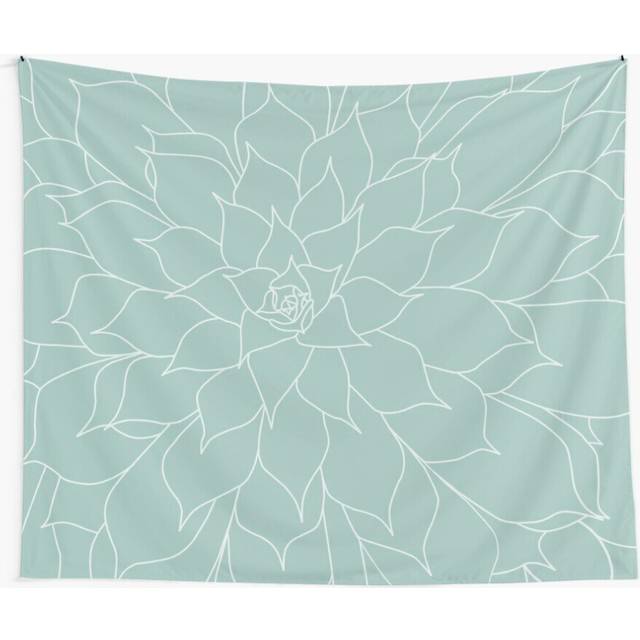 Tapestry 60x50inch Mint Green Succulent Wall Hanging Art DÃ©cor Living Room