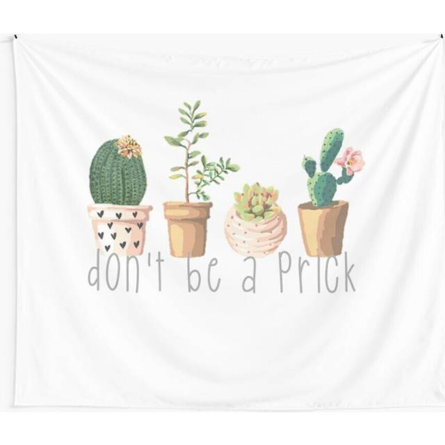 Tapestry 60x50inch Dont Be a Prick Succulents Wall Hanging Art DÃ©cor Living Room