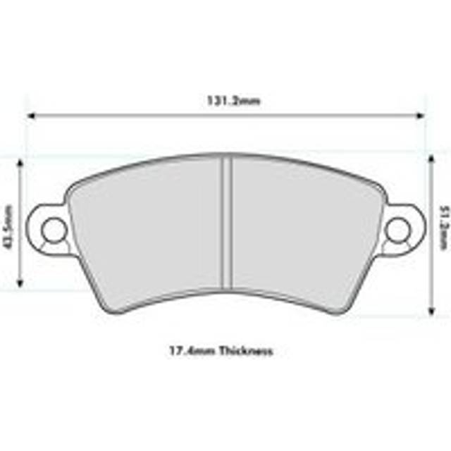 Brake pad set, disc brake FCP1370H Ferodo Racing FCP1370H