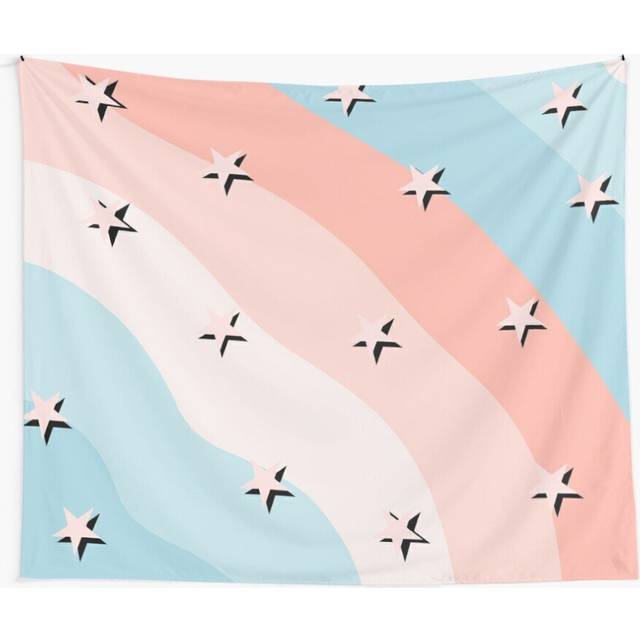 Tapestry 60x50inch Cotton Candy Stars Striped Pattern Wall Hanging Art DÃ©cor Living Room
