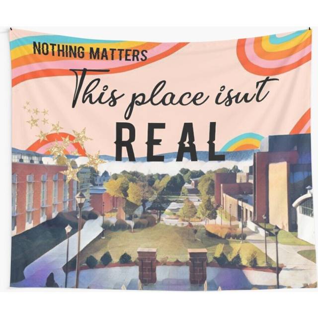 Tapestry 60x50inch nothing matters this place isn't real oneonta state Wall Hanging Art DÃ©cor Living Room