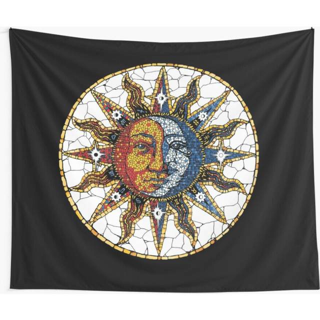 Tapestry 60x50inch Celestial Mosaic Sun and Moon COASTER Wall Hanging Art DÃ©cor Living Room