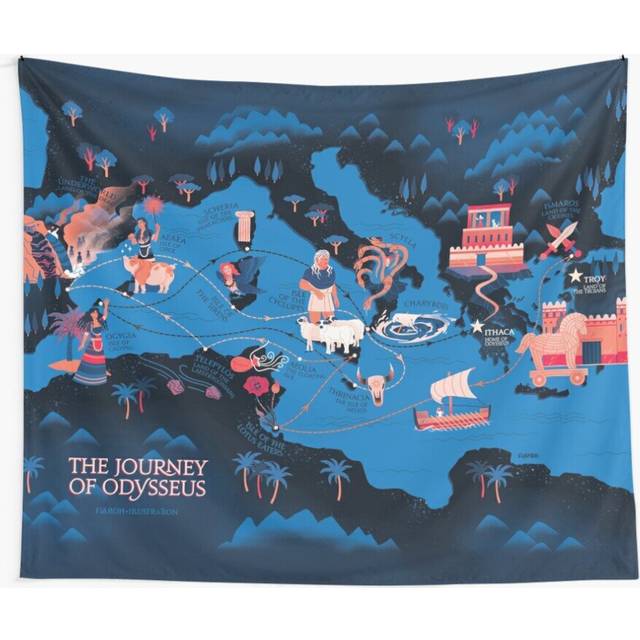 Tapestry 60x50inch Odyssey Map - Constellation safe for work Wall Hanging Art DÃ©cor Living Room