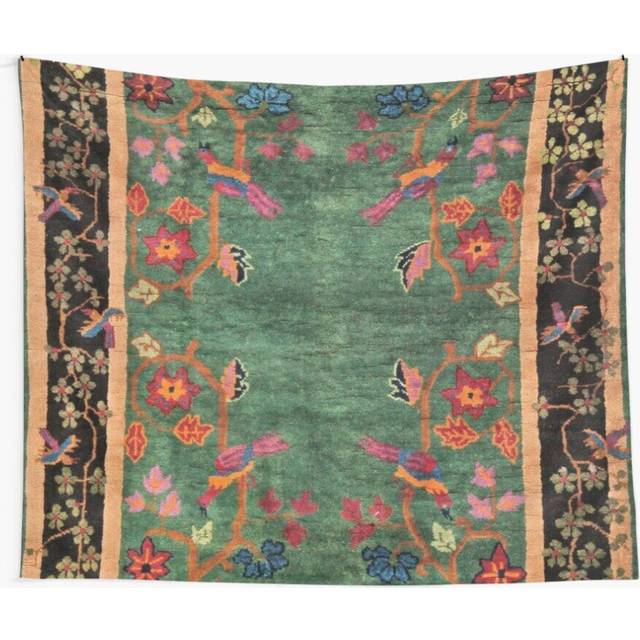Tapestry 60x50inch Vintage Art Deco Chinese Rug Print Wall Hanging Art DÃ©cor Living Room