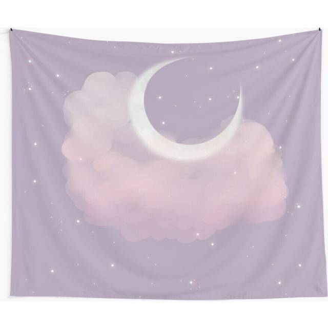 Tapestry 60x50inch Purple Moon Wall Hanging Art DÃ©cor Living Room